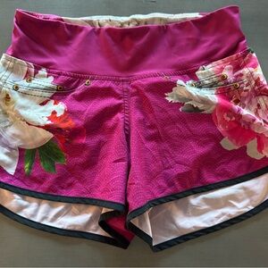 Floral Pink Inknburn Athletic Shorts